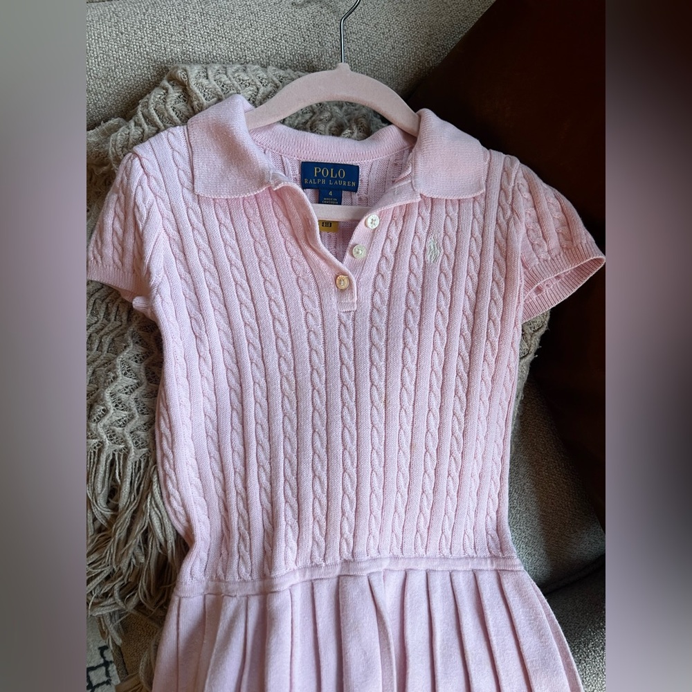 Polo by Ralph Lauren Light Pink Cable Knit Polo